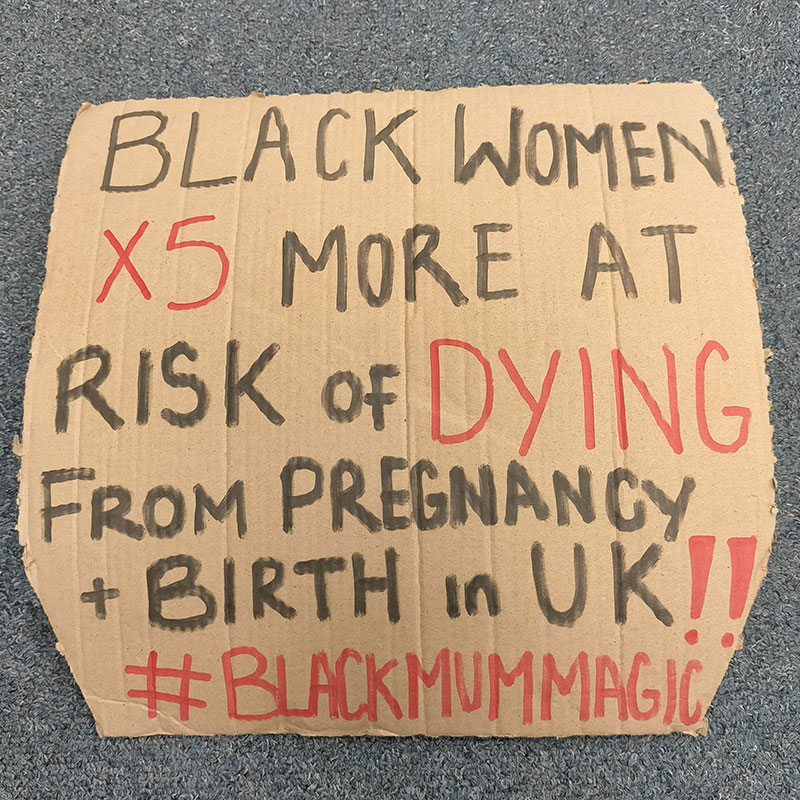 Tisian's BLM protest sign in Liverpool