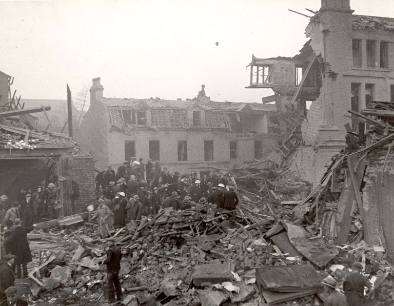 bomb damaged buildings