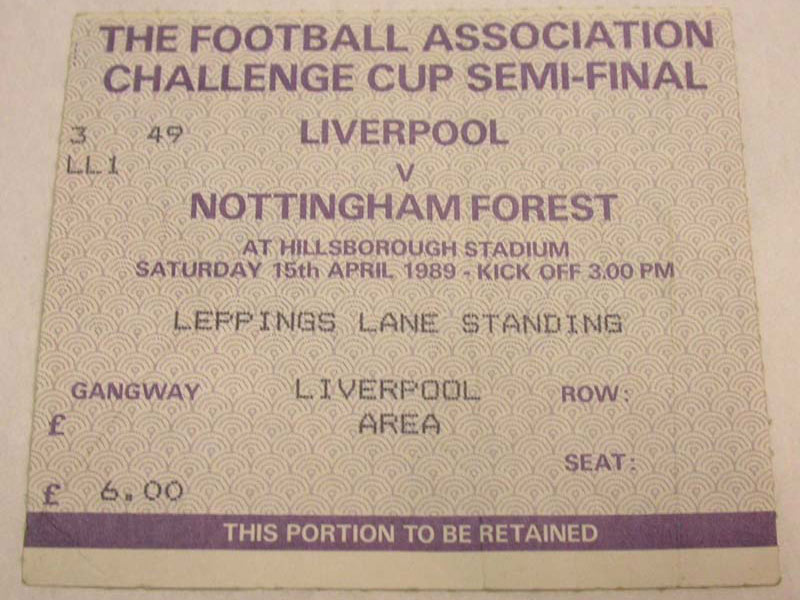 ticket for a football match