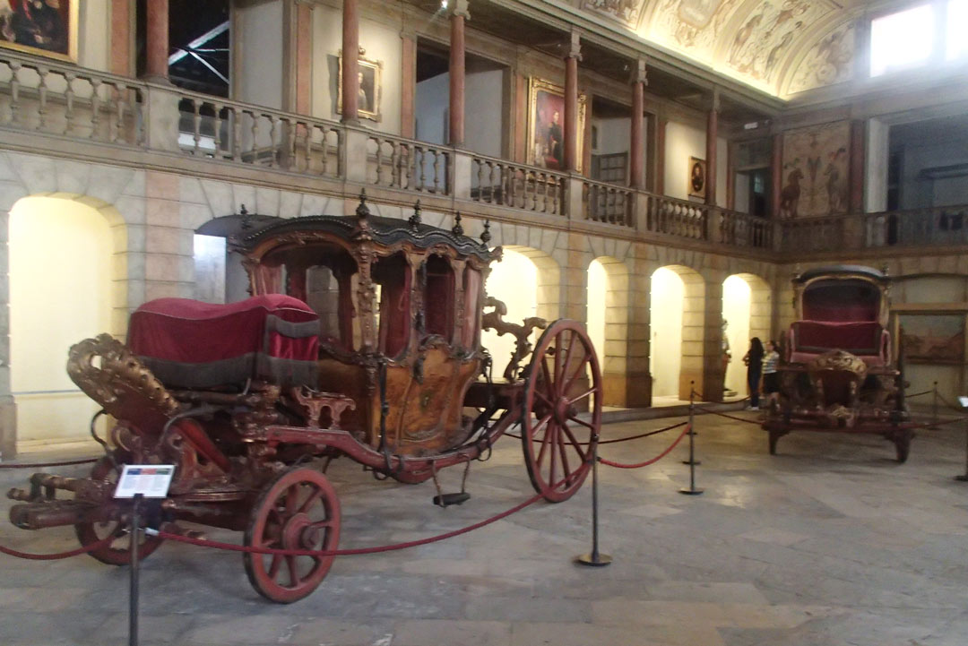 ornate coach in beautiful historic building