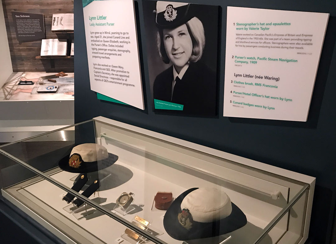 Museum display featuring uniform items