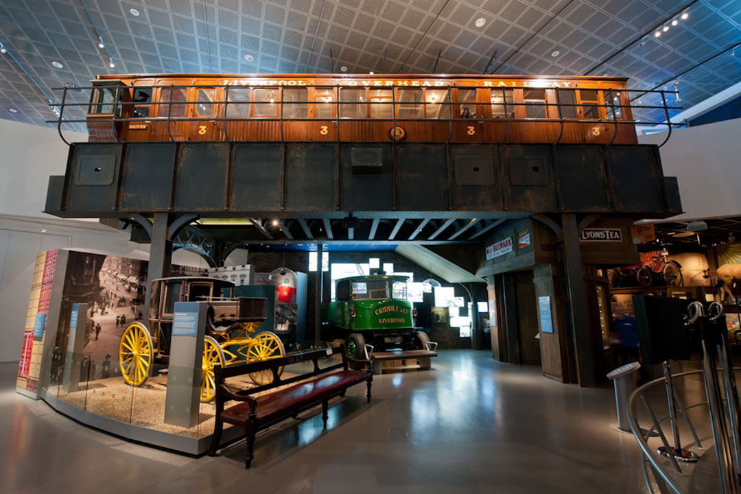 railway carriage installed in the Museum of Liverpool
