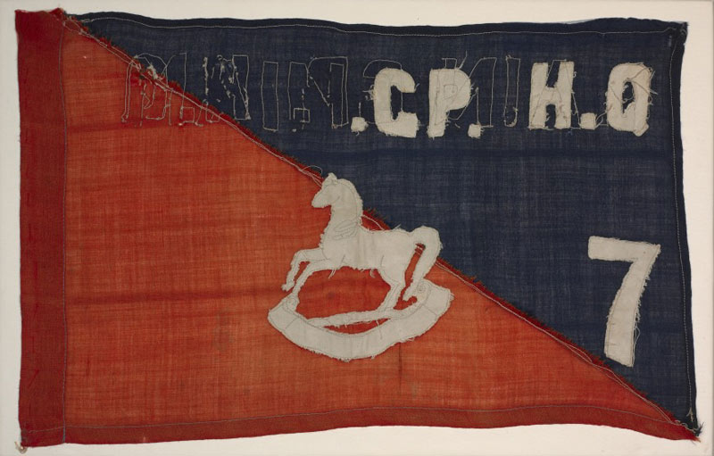 flag with horse regimental logo